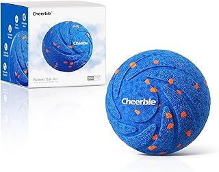 Cheerble Wicked Ball AIR - Interaktiver Hundeball mit 3 Spielmodi, Blau | Selbstbewegendes Hundespielzeug, IPX7 wasserdicht, austauschbare E-TPU-Hülle, USB-C, für mittelgroße & große Hunde