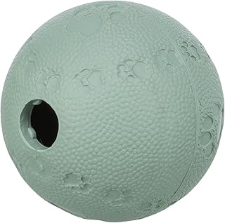 TRIXIE Snackball - robustes Hundespielzeug aus Gummi für langen Spielspaß - ø 6 cm grün, Leckerliball für Zwischendurch - 34940