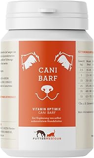 Vitamin Optimix Cani Barf | 180 g | Ergänzungsfuttermittel für ausgewachsene Hunde | Spurenelement & B-Vitamin Ergänzung zum BARFen mit Knochen | Hochkonzentriert